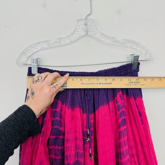 Geeta Pink And Purple Boho Long Skirt Women’s One Size - Picture 2 of 6
